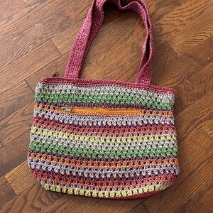 The Sak Multicolor Crochet Double Strap Tote Bag
